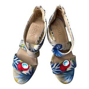 Naturalizer Multicolor Goodtimes Women’s Wedge Sandals Jungle Print Size 8.5”